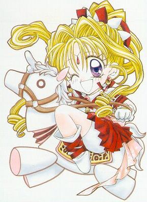 Jeanne on a rocking-horse!